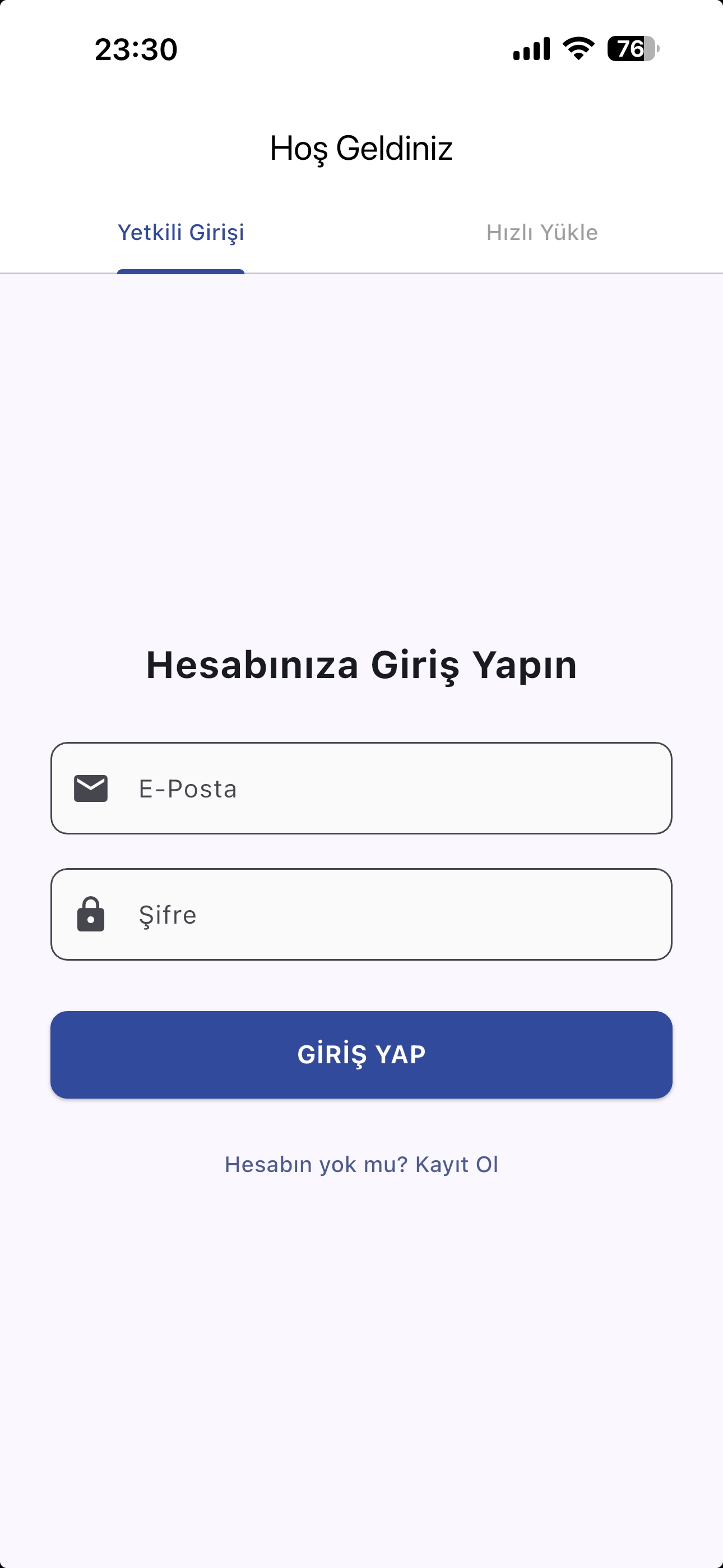 Uygulama Ana Ekranı